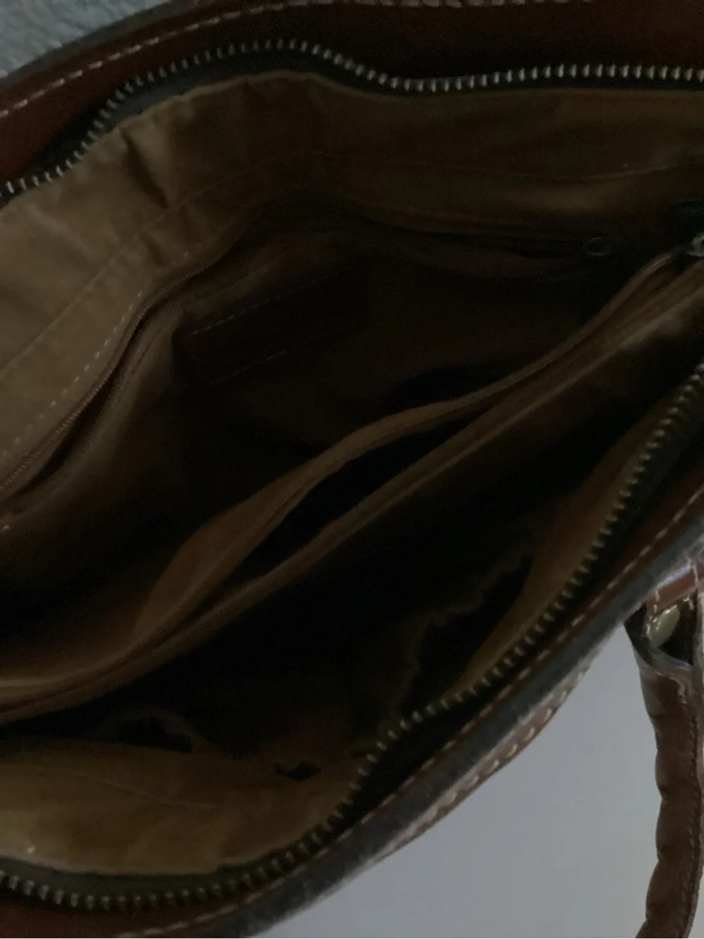Patricia Nash Embossed Leather Satchel in Brown